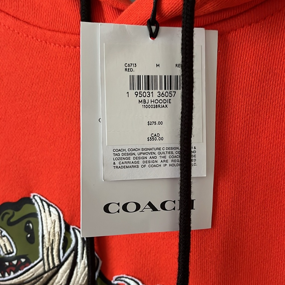 NWT  Coach X Michael B. Jordan Hoodie In Organic Cotton With Mummified Rexy.M - Picture 3 of 16